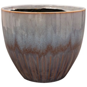 Vaso per piante viola Decofinder Dyon, Ø 32 cm, in ceramica smaltata per interni ed esterni.