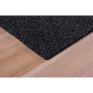 Dalle de moquette Andiamo anthracite auto-adhésive 40x40 cm à structure côtelée.