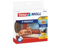 Tesamoll Gummidichtung P-Profil Braun / 25 m x 9 mm