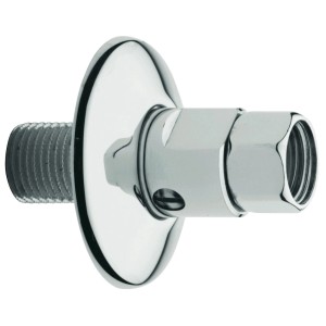 Raccordo Grohe dritto, chiudibile, 1/2x1/2, raccordo cromato per rubinetti.