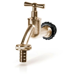 Rubinetto in ottone Arves per serbatoi d'acqua piovana, oro, 3/4 di pollice, per l'estrazione dell'acqua.
