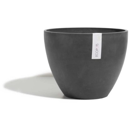 Ecopots Vaso Antwerp Grigio scuro Ø 50 cm / altezza 37,5 cm