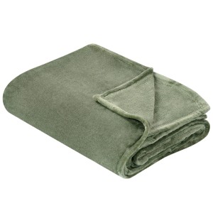 Coperta verde Beliani Bayburt in poliestere, 150x200 cm. Morbida e accogliente per soggiorno e camera da letto.
