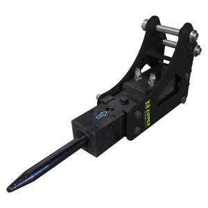 Martello demolitore idraulico Zipper ZI-MBGS850DH nero per miniescavatori. Robusta macchina edile con scalpello.