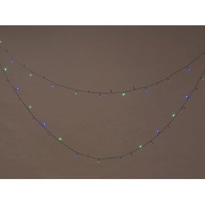Guirlande lumineuse LED multicolore 720 LED pour extérieur. Lumières vertes et bleues pour un éclairage de jardin.