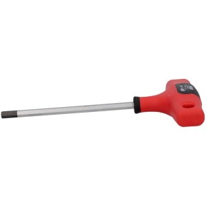 Schraubendreher mit T-Griff, Inbus, Ø 6 mm, Klinge 150 mm, rot-schwarzer Griff.