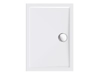 Piatto doccia in acrilico Teso Bianco (HxLxP) 110 x 80 x 2,5 cm