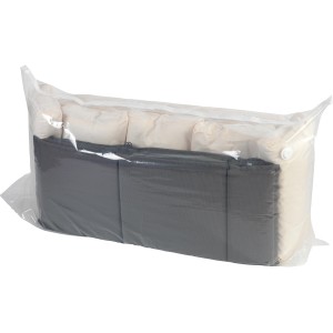 Sac de rangement sous vide Wenko Jumbo Cube XXL avec textiles, gain de place.