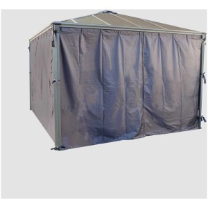 Set di tende per gazebo Palram Palermo/Milano, altezza 217 cm, lunghezza 360 cm, poliestere impermeabile, facile montaggio.