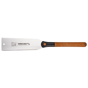 Scie à fine denture Kirschen 24 cm avec manche en liège pour des coupes de bois précises.