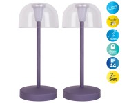 Näve LED-Tischleuchte Gomba Metall Brombeere 1 W / 18,5 x 8 x 8 cm / 2 Stk.