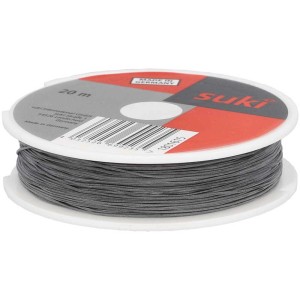 Corda elastica per piastrellisti Suki, grigia, rotolo da 20 m. Corda elastica per muratura per lavori di piastrellatura.
