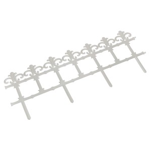 Clôture décorative de jardin LUX blanche, 90x35 cm, en plastique. Alternative décorative pour clôture de jardin.
