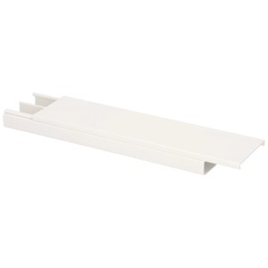 Goulotte de câblage blanche, 53x20 mm, longueur 2 m pour une distribution électrique moderne.