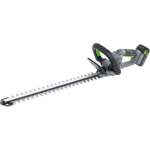 Taille-haie sans fil LUX A-HS-20/52-24 avec batterie et chargeur, idéal pour tailler les haies.