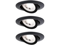 Paulmann LED-Einbaustrahler 3er Set schwenkbar matt Schwarz 6 W / 580 lm