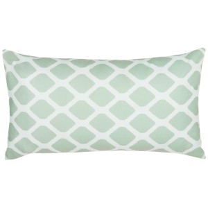 Beliani cuscini da giardino Kalamos, set da 2, motivo geometrico verde menta, 40x70 cm.