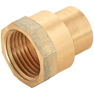 Raccordo di riduzione a saldare in bronzo rosso da 25 mm per acqua potabile e riscaldamento.