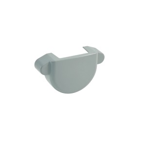 Terminale per grondaia Marley RG 75, grigio, per sigillare grondaie in plastica.