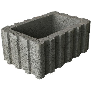 Blocco per piante grigio (60x40x25 cm) per muri e stabilizzazione pendii.