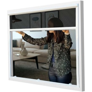 Store enrouleur moustiquaire Albani (75x130 cm) sur la fenêtre, protection contre les insectes