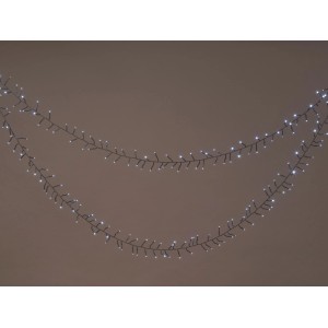 Guirlande lumineuse LED OBI avec 1920 LED blanc froid. Deux brins pour l'extérieur, terrasse et jardin.