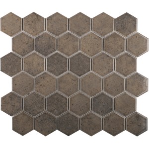 Mosaïque Castello Hexagon gris, carreaux céramique pour décoration murale intérieure.