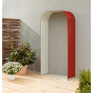 Vitavia Ardor 401 haut range-bûches rubis, 200x99x40cm, pour stockage extérieur du bois de chauffage.