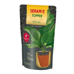 Seramis Topper Dark Shadow 1 l, copertura decorativa per vasi, protegge dai moscerini dei funghi.