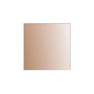 Piastrella a specchio quadrata color bronzo (15x15 cm) con bordo a C per bagno e WC.