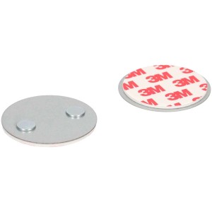 Fixation magnétique pour détecteur de fumée, Ø 5cm, avec ruban adhésif 3M pour installation facile.