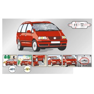 Pare-brise de voiture (70x150cm) pour protection contre le gel et le soleil.