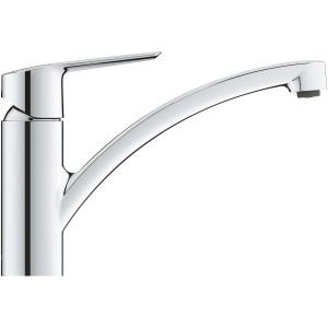 Miscelatore monocomando per lavello Grohe QuickFix Start, cromato, bocca bassa. Per la cucina.