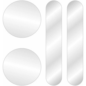 Kit de stickers avec bandes et points réfléchissants blancs pour la sécurité, 11 x 9,5 cm.