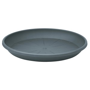 Soucoupe anthracite Geli Cylindro, Ø 53 cm, pour une utilisation intérieure et extérieure.