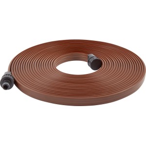 LUX Sprühschlauch Classic 15 m arrotolato, marrone, con connettori per irrigazione giardino.