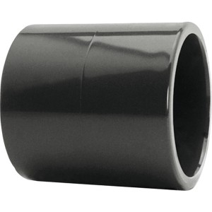Manicotto in PVC grigio, 32 mm, per collegare tubi.