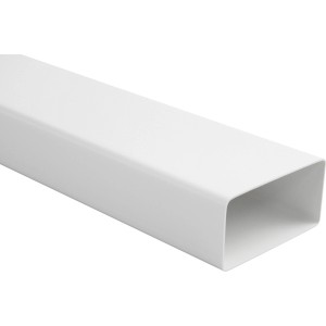 Tubo rettangolare bianco Marley (0,5 m) per sistemi di canali piatti, sezione 110x54 mm.