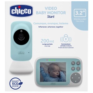 Chicco Video Baby Monitor Start mit Kamera und 3,2-Zoll-Farbdisplay zur Babyüberwachung.