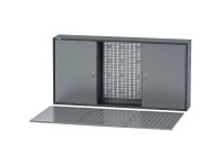 Küpper Hängeschrank-Set inkl. Lochwand Hellgrau-Anthrazitgrau