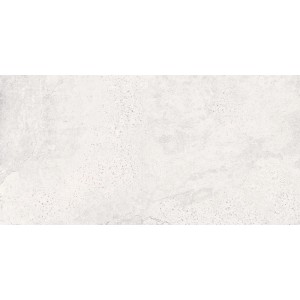 Carrelage de sol en grès cérame blanc mat (59,8x119,8 cm) aspect pierre pour murs et sols.