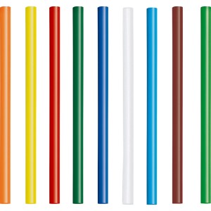 Steinel Color stick di colla a caldo, set di 16 stick di colla colorati (Ø 7 mm).