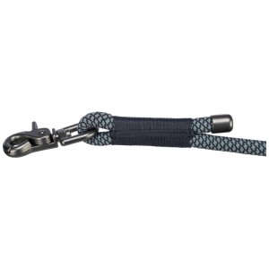 Guinzaglio estensibile Trixie Soft Rope, nero-grigio, 2 m con moschettone.