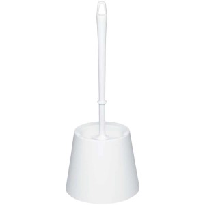 Weiße Diaqua WC-Bürstengarnitur, Ø 15 cm, klassisches Design für jedes Badezimmer.