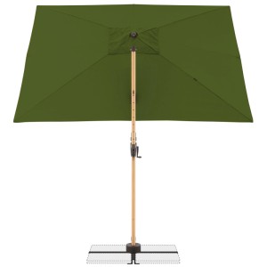 Doppler Ampelschirm D.832 in Kiwi, 300x220 cm, mit Aluminiumgestell und Kurbelmechanik.