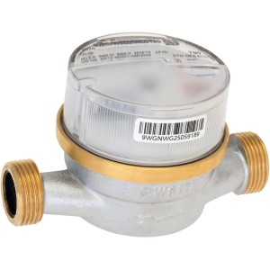 Compteur d'eau de jardin pour eau froide et chaude, raccord 1/2 pouce, pour mesurer la consommation d'eau dans le jardin.