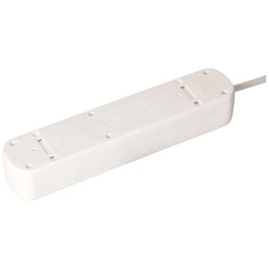Multiprise blanche Basic Line avec 3 prises Type13 et 2 prises Schutzkontakt.