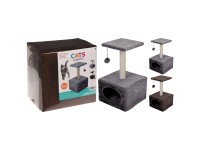 Kratzbaum quadratisch Holz / Höhe 31 cm