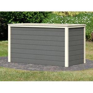 Karibu aiuola rialzata misura 2, 168x85 cm, in grigio terra. Aiuola rialzata in legno per giardinaggio.