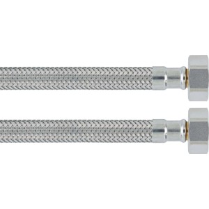 Tuyau de raccordement flexible coudé, 18,6 mm (G 1/2) x 300 mm, en acier inoxydable.